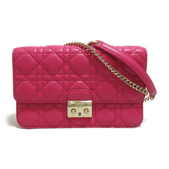 Dior Handbags - Dior chain wallet Shoulder Bag lambskin pink